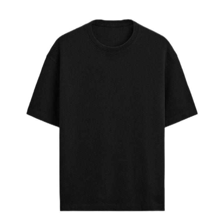 (light images)men's black t-shirt with black logo