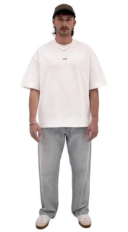 men's oversize t-shirt with black logo