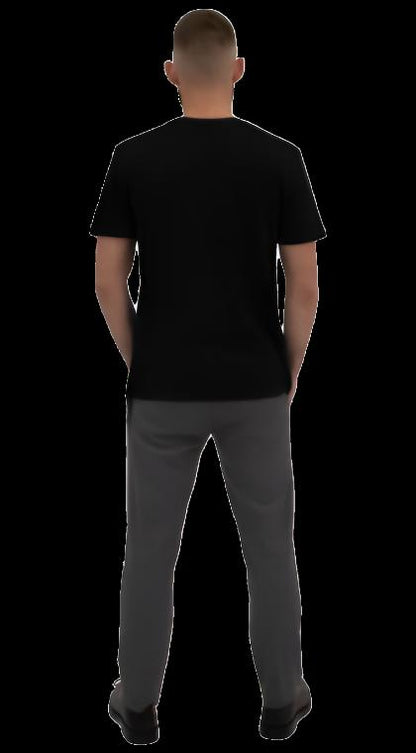 men`s black t-shirt