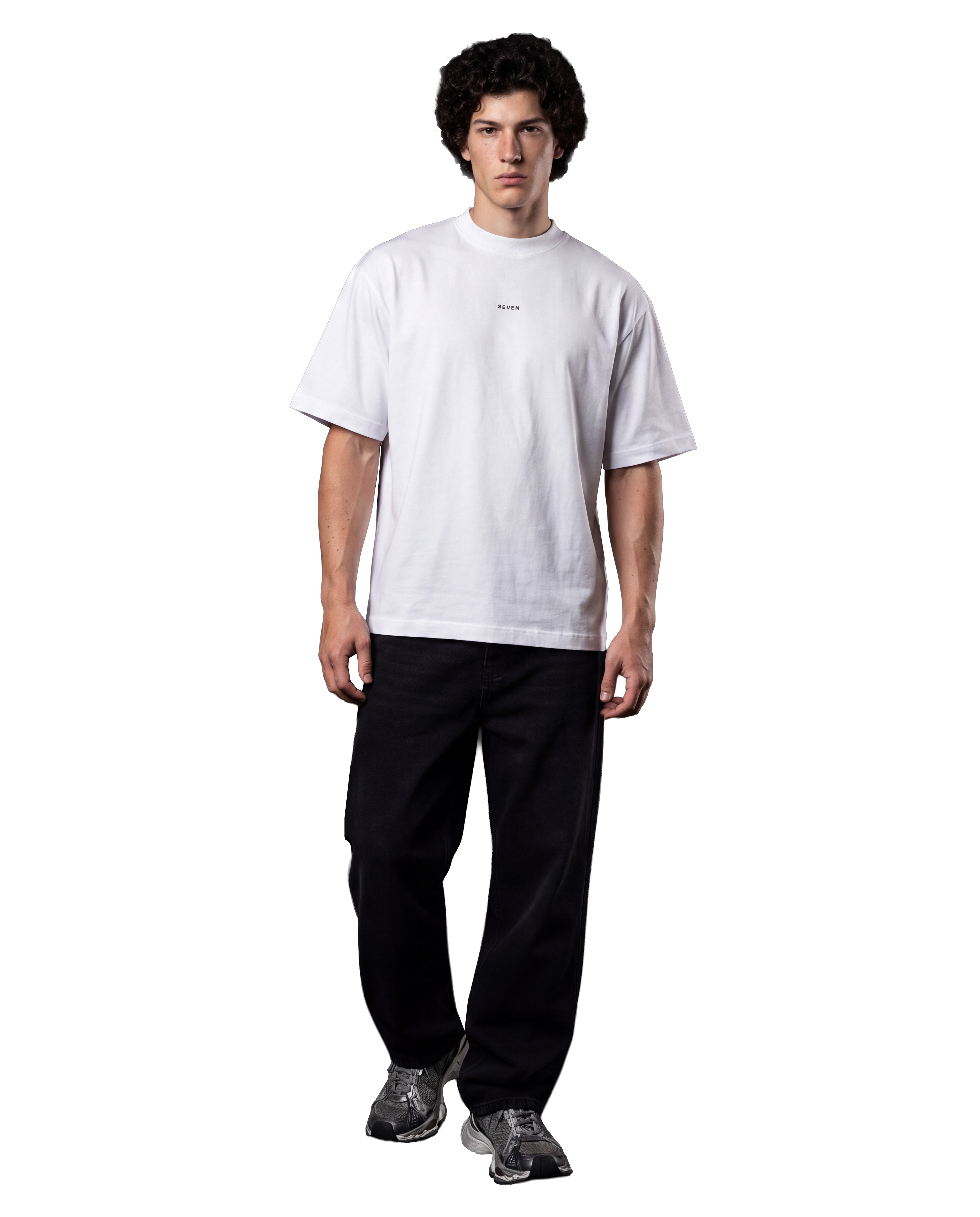 men's oversize t-shirt with black logo