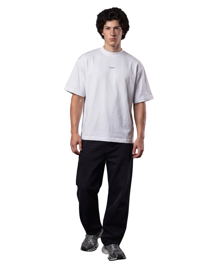 men's oversize t-shirt with black logo