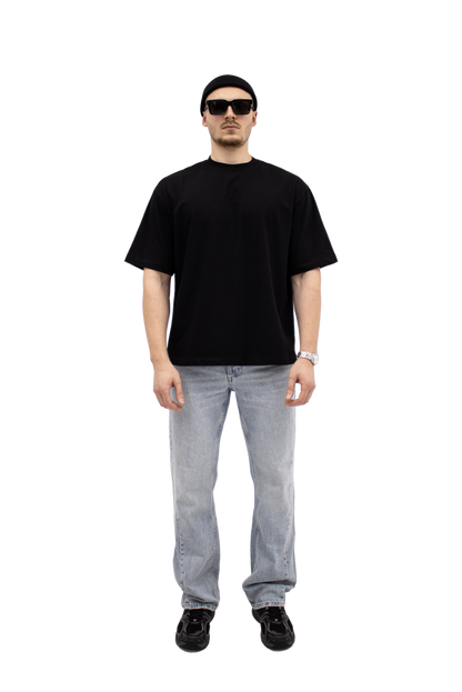 men's oversize t-shirt with black logo