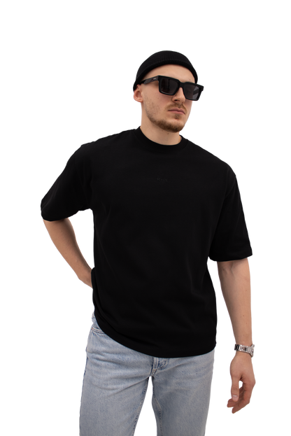 men's oversize t-shirt with black logo