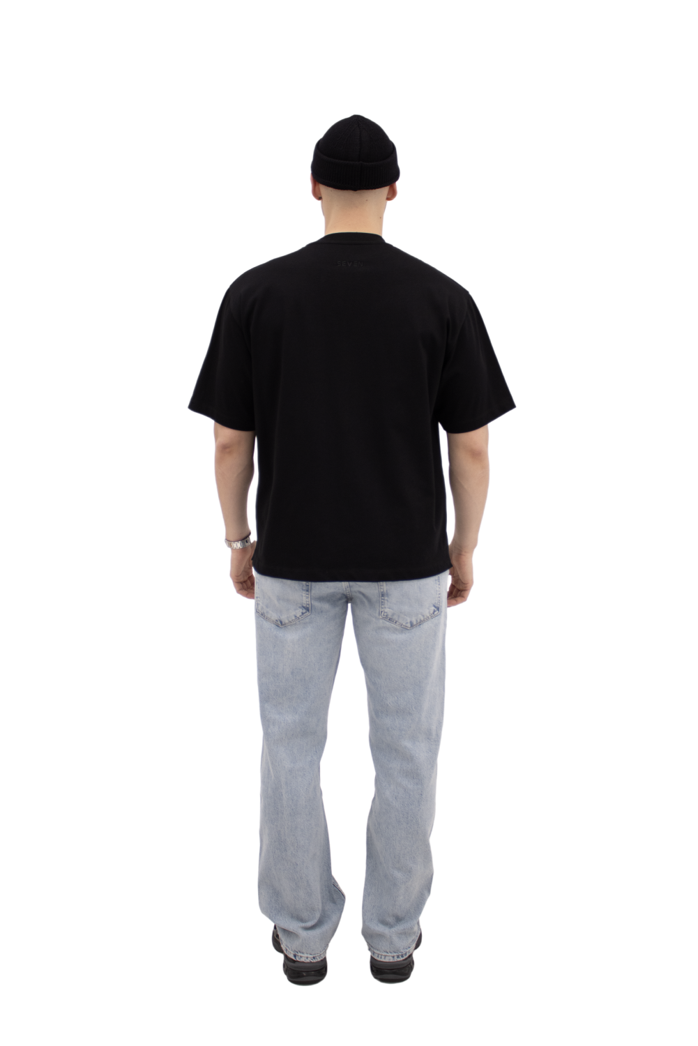 men's oversize t-shirt with black logo