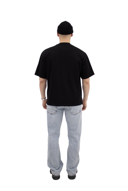 men's oversize t-shirt with black logo