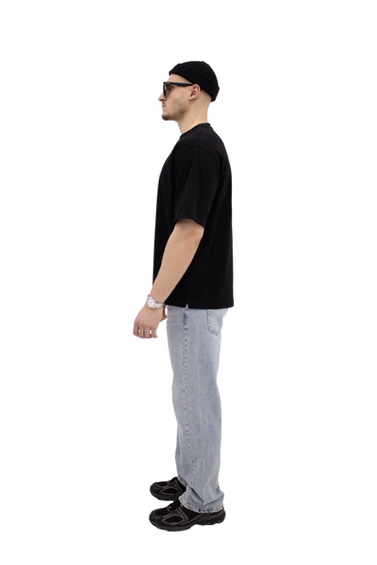 men's oversize t-shirt with black logo