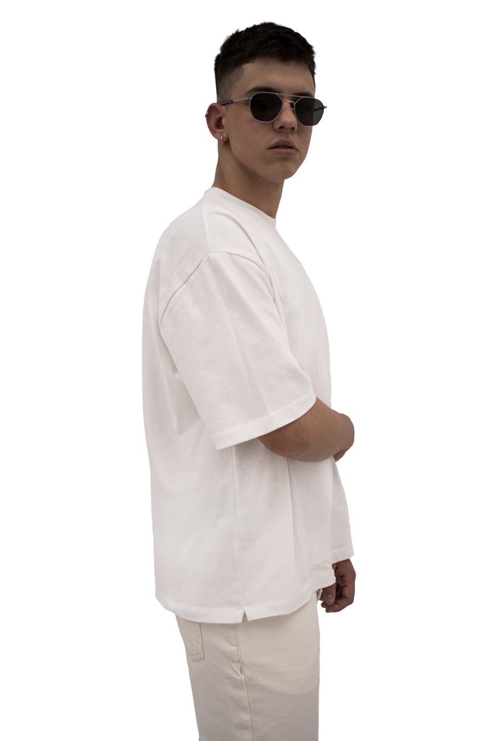 men's oversize t-shirt with white logo